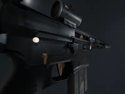 AR15 GQ Armory Carbine Game Ready Low-poly 3D model