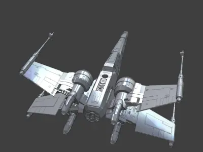 x-wing T-70 3D model