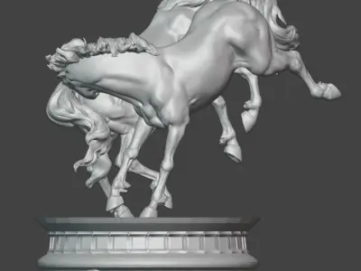 Baroque horses Free 3D print model