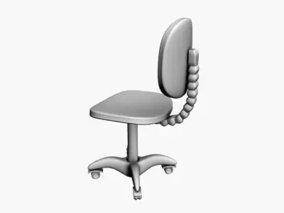 rolling chair Low-poly 3D model