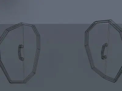 Collection of Fantasy Melee Weapon and Armor Shield Game Ready   Low-poly 3D model