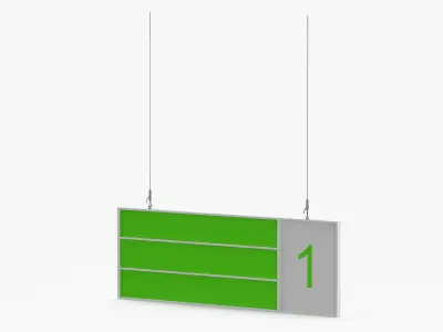 Aisle Sign 01 3D model