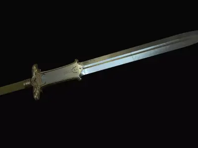 Atlantean Sword Low-poly 3D model