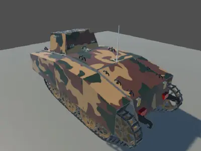 Sd Kfz 304 Springer2 3D Model Low-poly 3D model