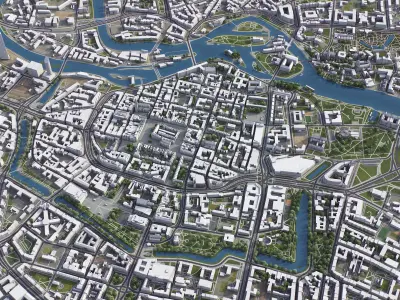 Wroclaw Low-poly 3D model