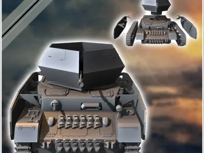 Flakpanzer IV AA Ostwind - miniatures tabletop scenery 3D print model