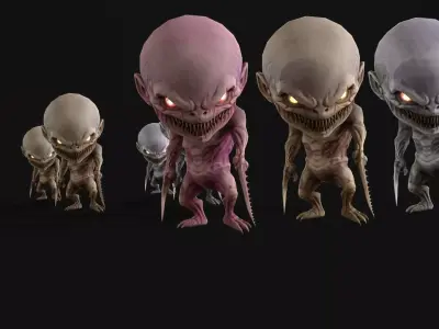ChibiMonster1Pack2 Low-poly 3D model