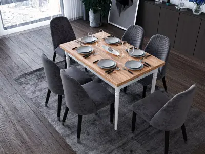 WOOD TABLE MODEL  Free 3D model
