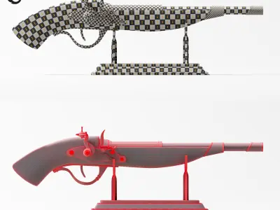 Decorative gun 6s 3D model