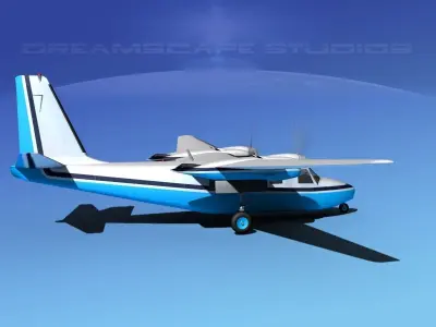 Rockwell Aero Commander 560 V03 3D model