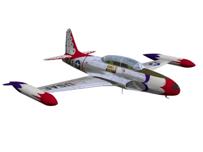 lockheed T-33 shooting star 3D model