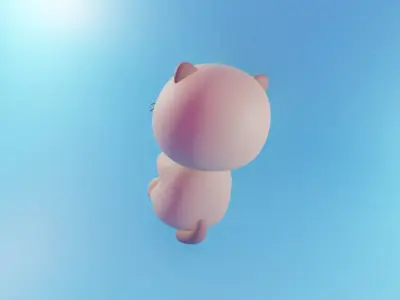 Cute Sea Otter 3D model