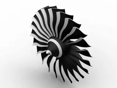 General Electric GE9X Fan 3D model