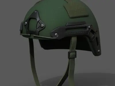 Helmet military combat fantasy futuristic  Low-poly 3D model get
