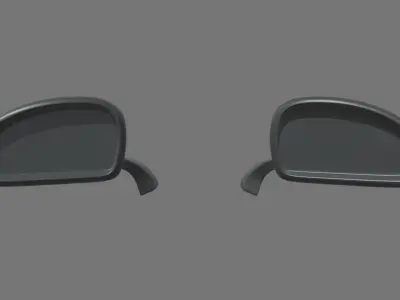 Car Mirror 09 Low-poly 3D model