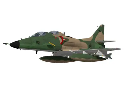 Douglas A-4SU Super Skyhawk two-seater 3D model