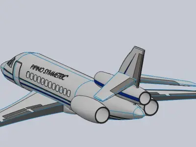 Dassault Falcon LX jet 3D model