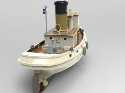 Tug boat 3D model