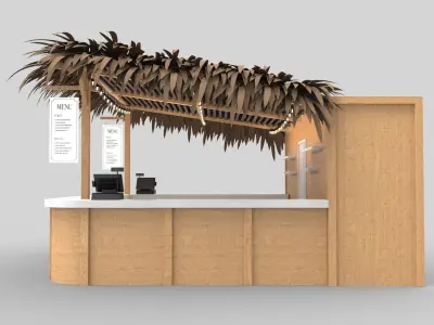 Beach Bar 5x5 Meters 3D model
