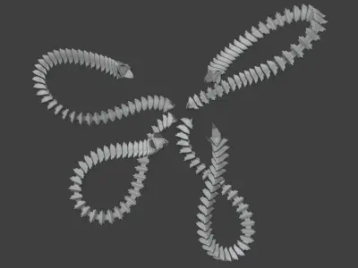 Animated Robotic Arm With Glass Claws Free low-poly 3D model