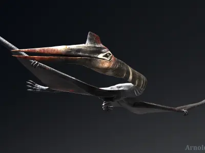 Dinosaur Quetzalcoatlus Giant Pterosaurs Unreal Engine Project Low-poly 3D model