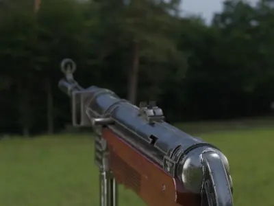 Weapon Maschinenpistole 40 - MP 40 Low-poly 3D model