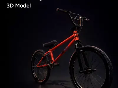 BMX Bicycle High Poly 3D Model with PBR Textures 3D model