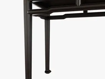 19th Century Black Lacquer Chinese Console Table 3D model