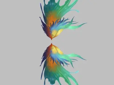 Green Wing Low-poly 3D model