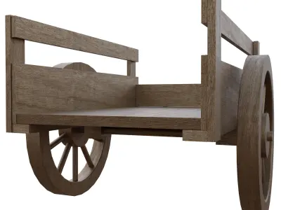 Garden Cart Low-poly 3D model purchase