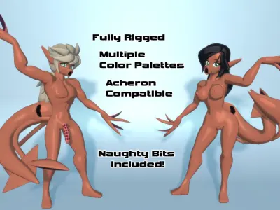 Acheron Kraken Nude Low-poly 3D model