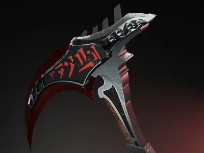 the sharpness of death Low-poly 3D model