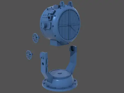 Yamato Search light 150cm - Commercial license - 1-100 scale 3D print model