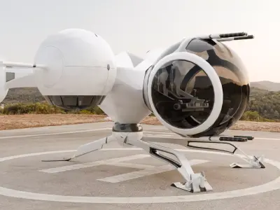 Sci-Fi Concept Helicopter 3D model