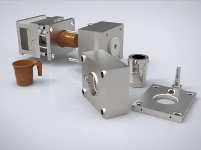 1 Liter Cup Injection Mold 3D model