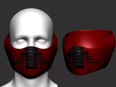 helmet high poly sculpt 3d printable ver 7 3D model 3D model 225