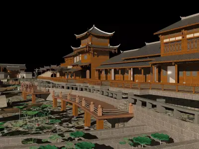 Chinese ancient palace 3D model