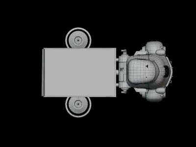 Corporate fly jet truck Free low-poly 3D model