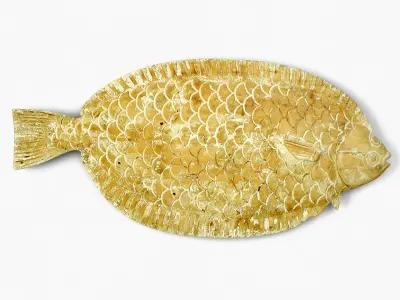 Monumental American Country Style Hanging Fish Sculpture 3D model