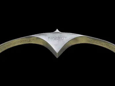 Medieval Knight Sword Glamdring Game Ready Low and High Poly Low-poly 3D model