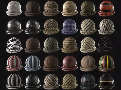 Rope and Cable Base Materials - png  sbsar Texture
