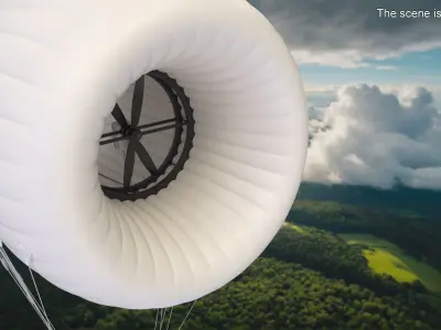 Inflatable Airborne Wind Turbine 3D model