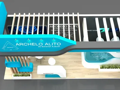 stall booth exhibition 3D model