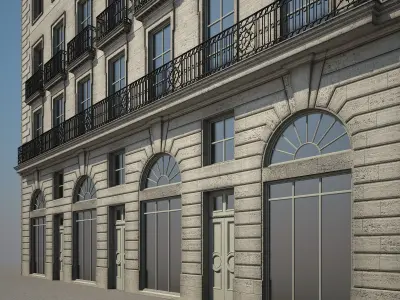 Old Building X 3D model