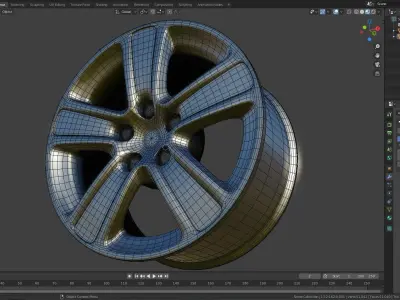 Car rim for tire 3D model