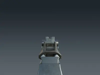 AK-12 game-ready PBR rifle Low-poly 3D model