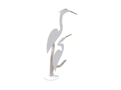 Heron Garden Sculpture Free 3D model
