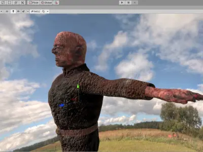 Bad Corpse Torn Soldier Gore Man Low-poly 3D model