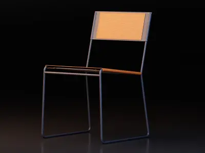 Modern Metal Chair 3D model
