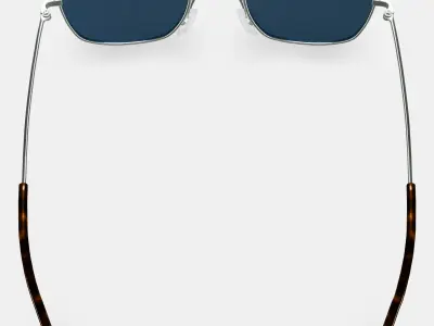 Blount Sunglasses in Antique Silver 3D model